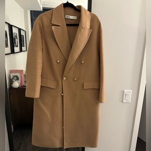 Wool Blend Coat - Camel